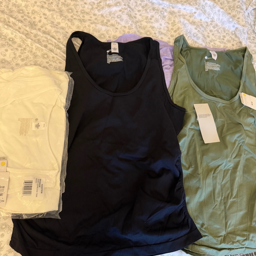 Zella Women's Tank Tops - Black, Green, White